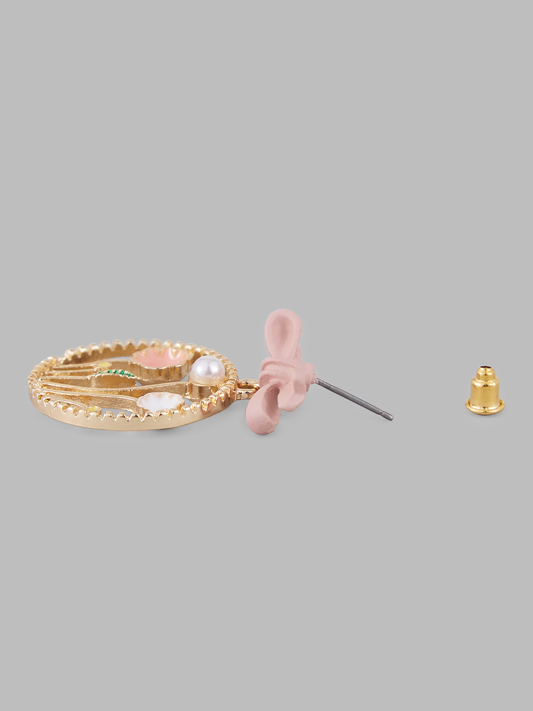 Globus Women Gold-Plated Circular Drop Earrings