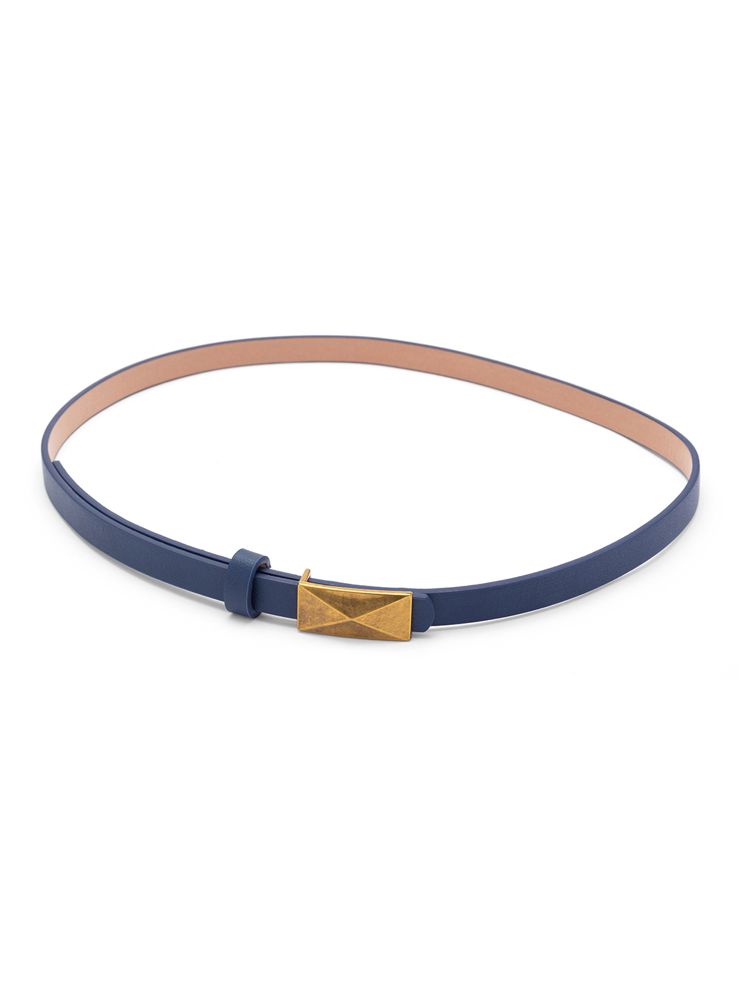Globus Women Navy Blue Solid Slim Fashion Belt