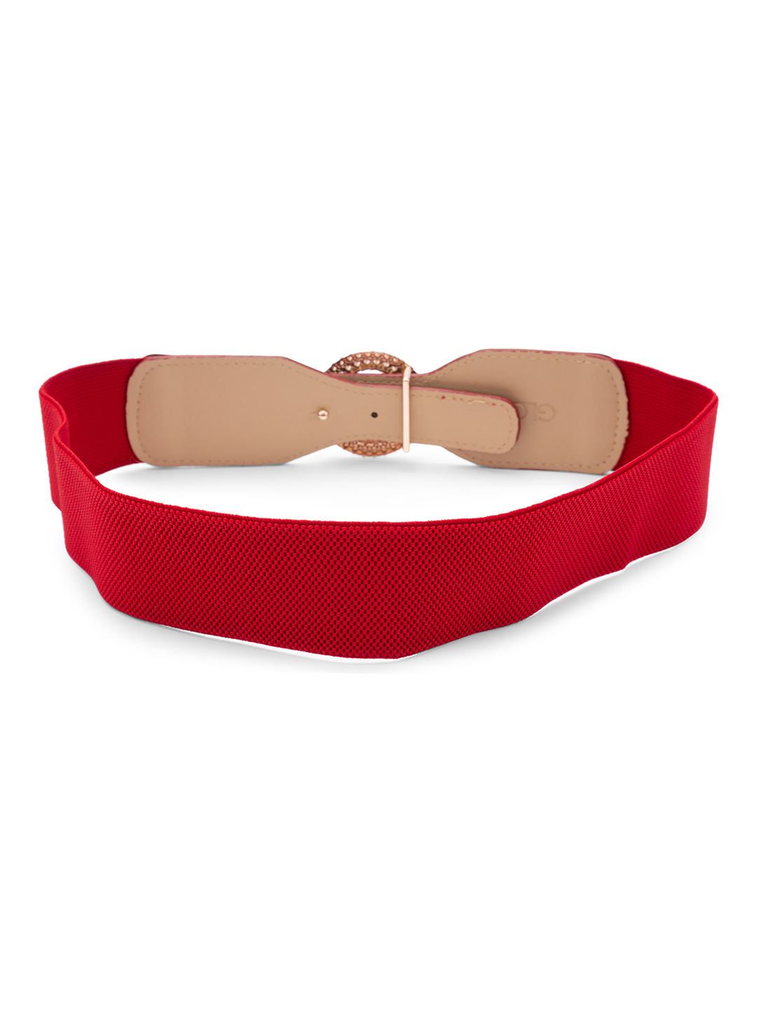 Globus Women Red Solid Wide Fashion Belt