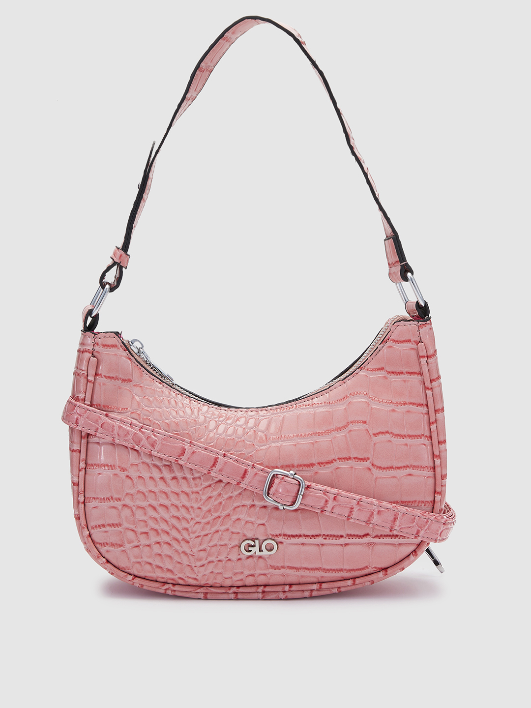 Globus Women Pink Self Design Handheld Bag