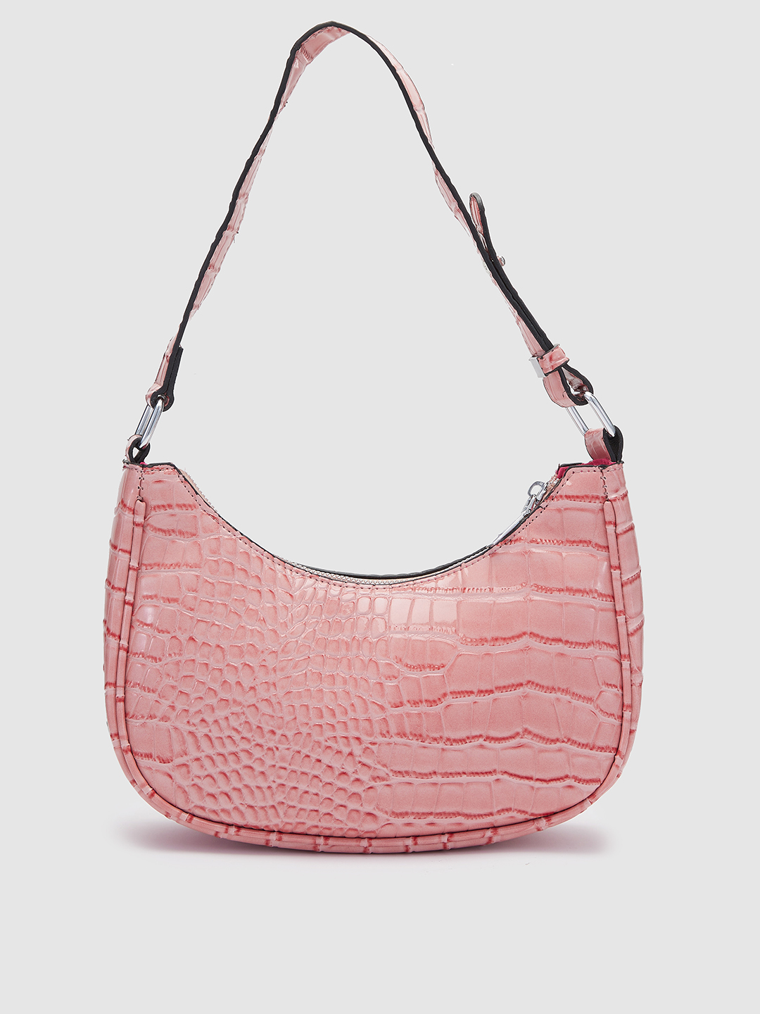 Globus Women Pink Self Design Handheld Bag