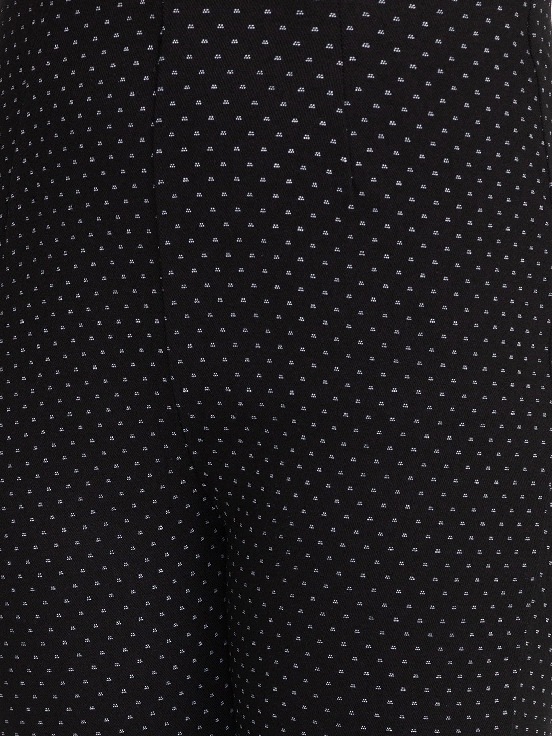 Globus Black Printed Skinny Fit Cropped Peg Trousers