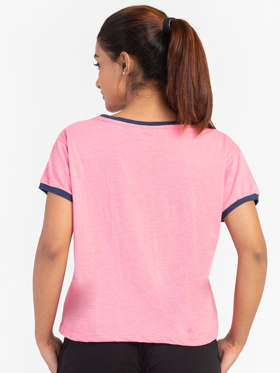 Globus Pink Printed Regular Fit Sports Tshirt