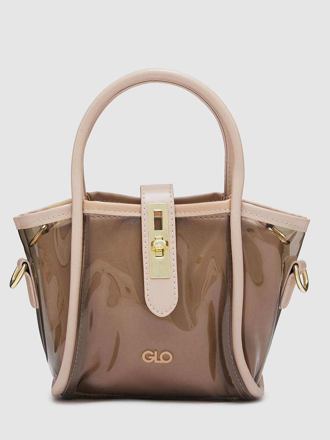 Globus Women Brown Solid Party Handheld Bag