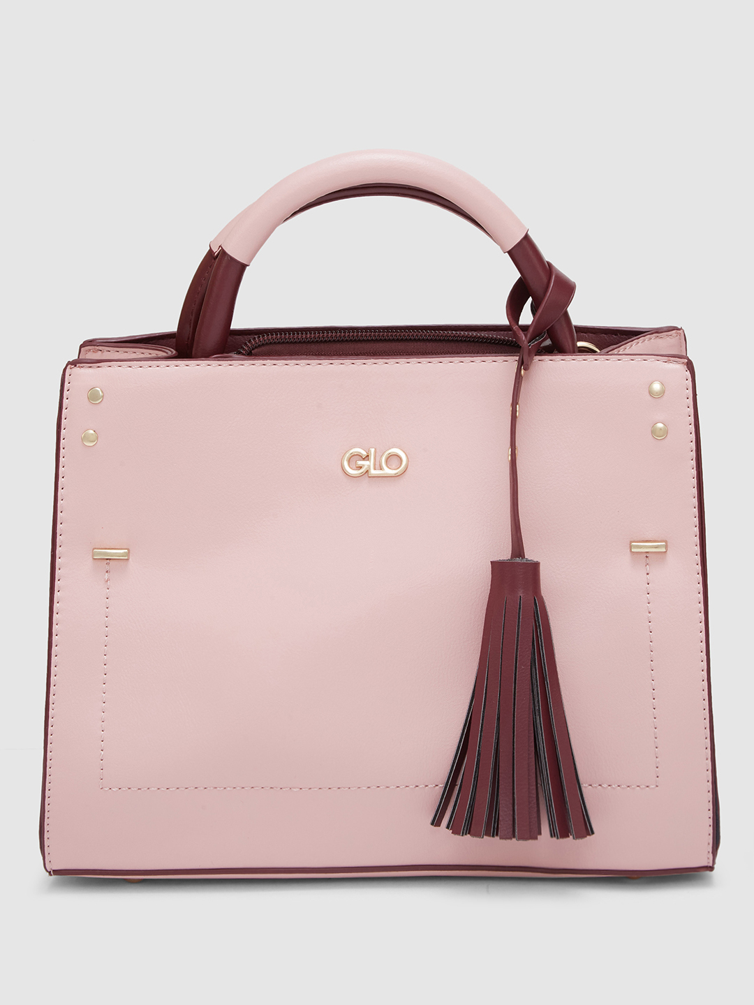 Globus Women Dusty Pink Solid Casual Handheld Bag