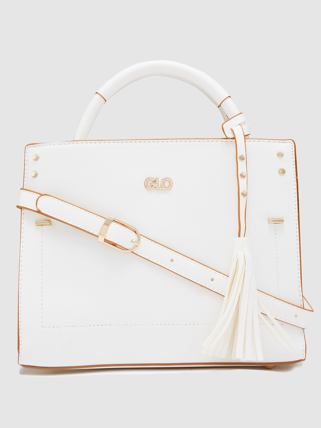 Globus Women White Solid Casual Handheld Bag