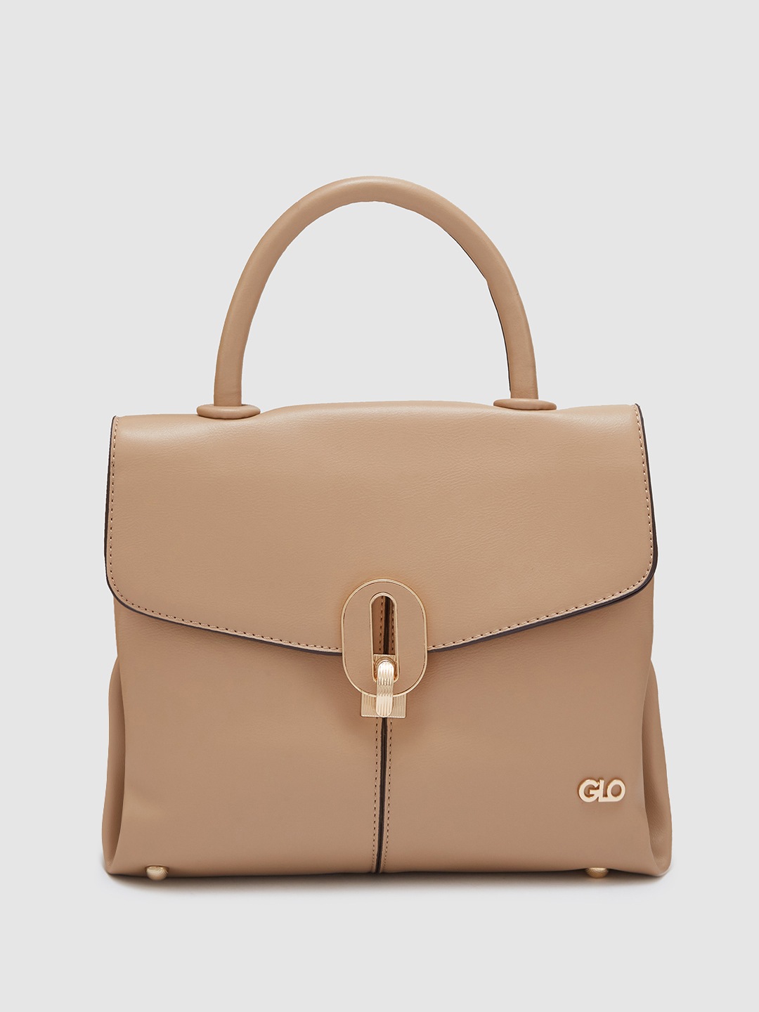 Globus Women Khaki Solid Casual Handheld Bag