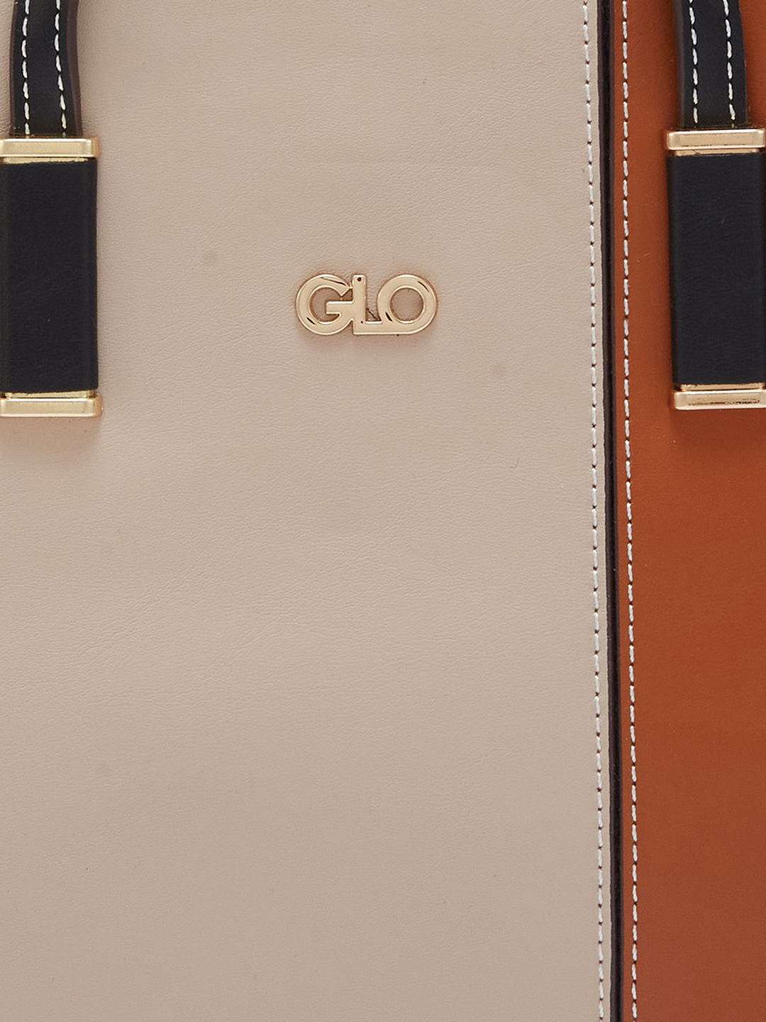 Globus Women Brown Colourblocked Casual Handheld Bag