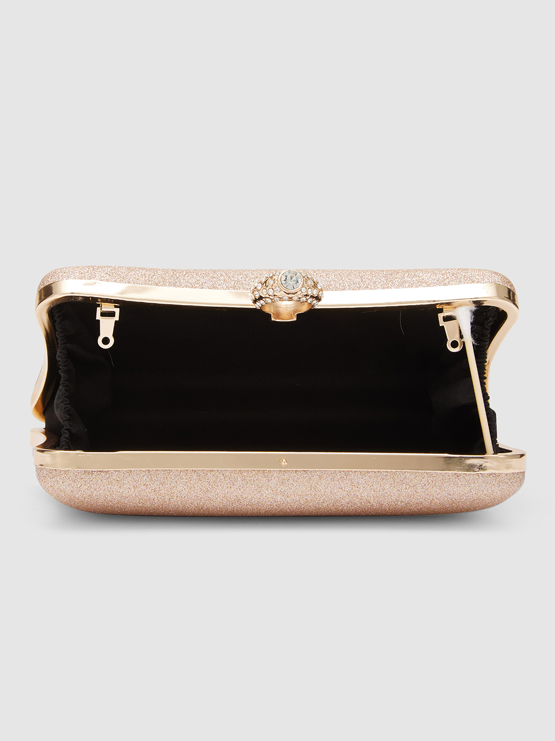 Globus Women Rose Gold Embellished Party Box Clutch