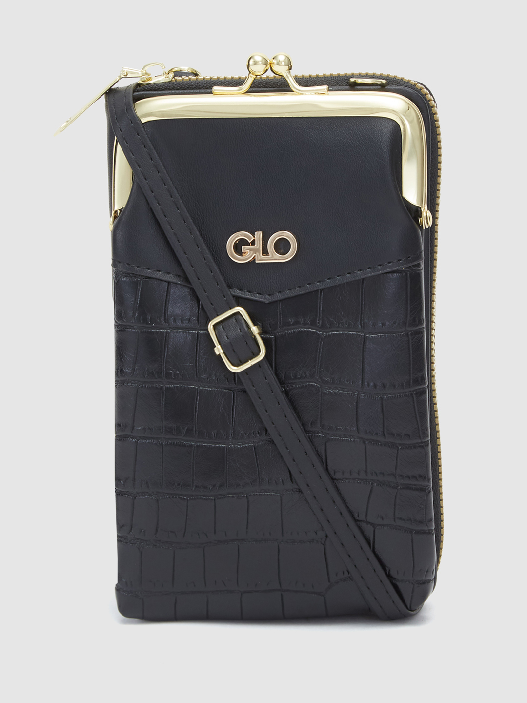 Globus Women Black Solid Casual Sling Bag