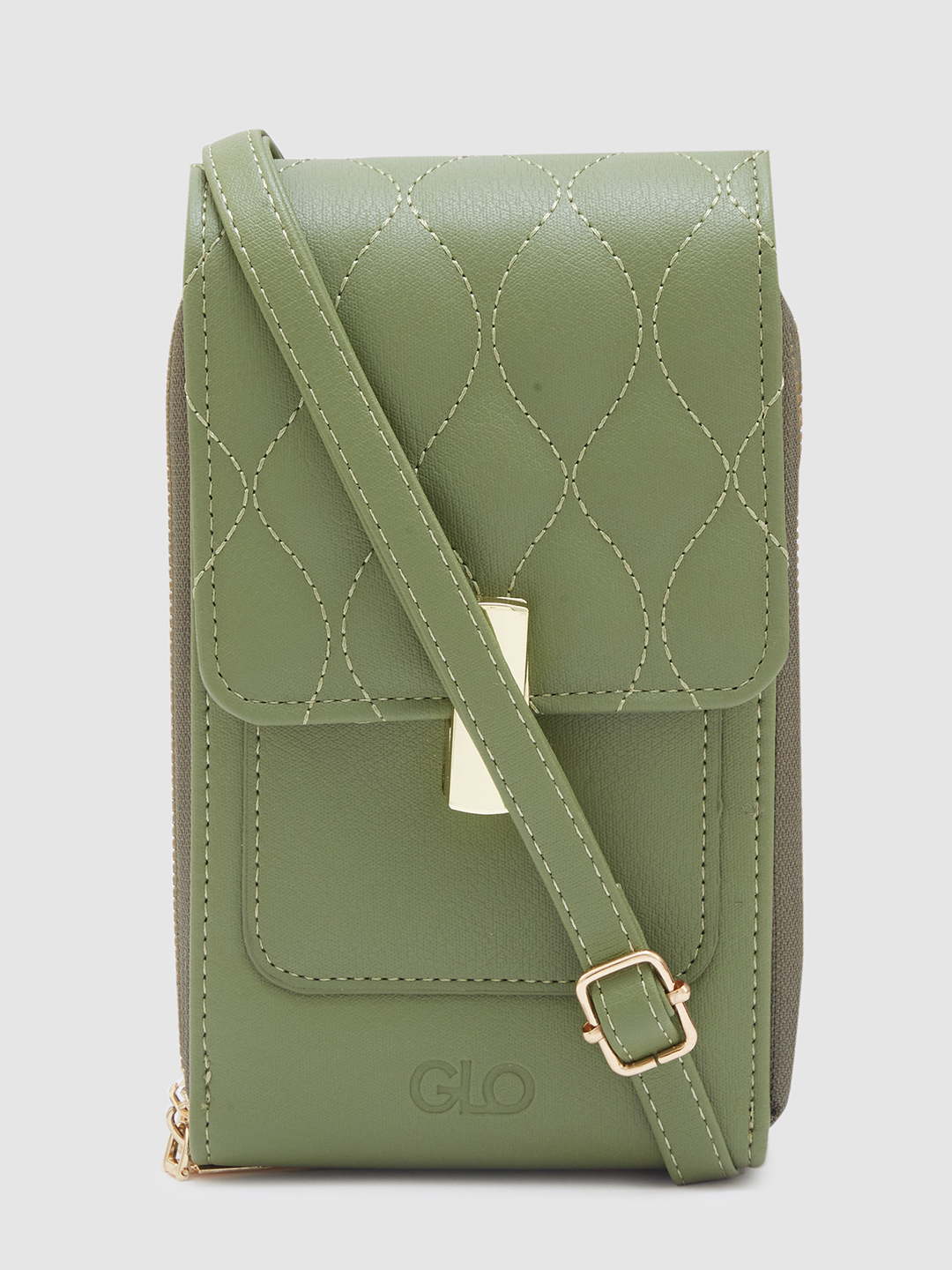 Globus Women Olive Solid Casual Sling Bag