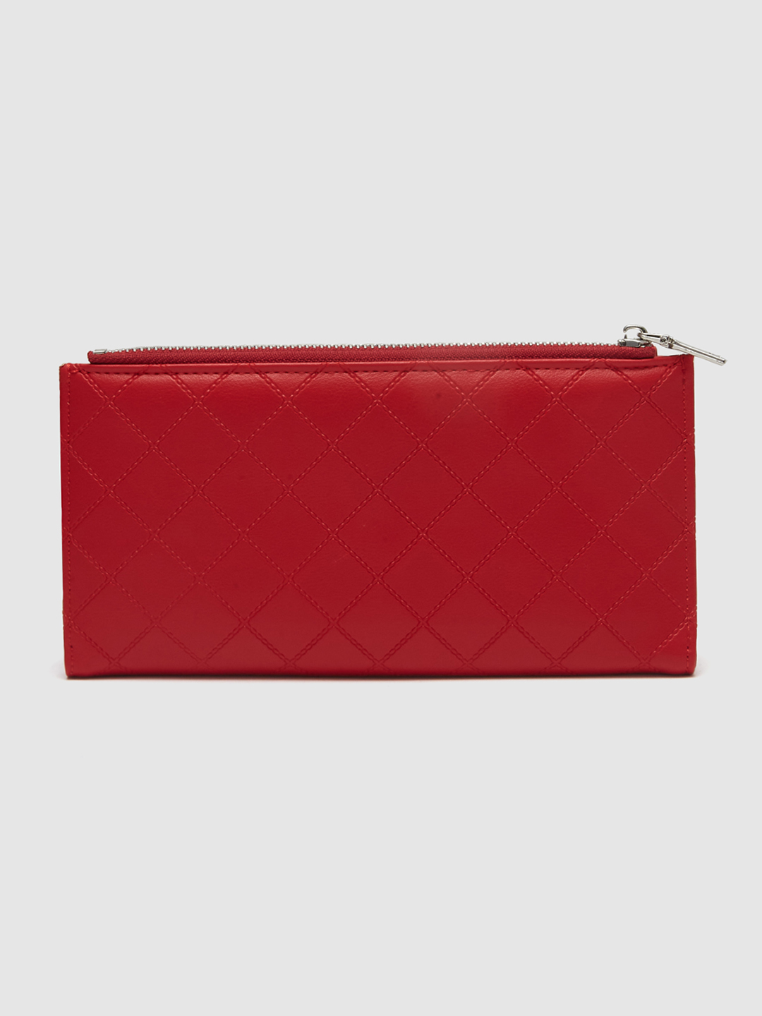 Globus Women Red Textured Envelope Wallet