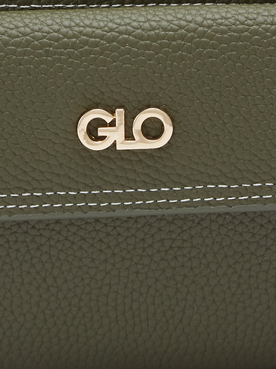 Globus Women Olive Textured Zip Around Wallet