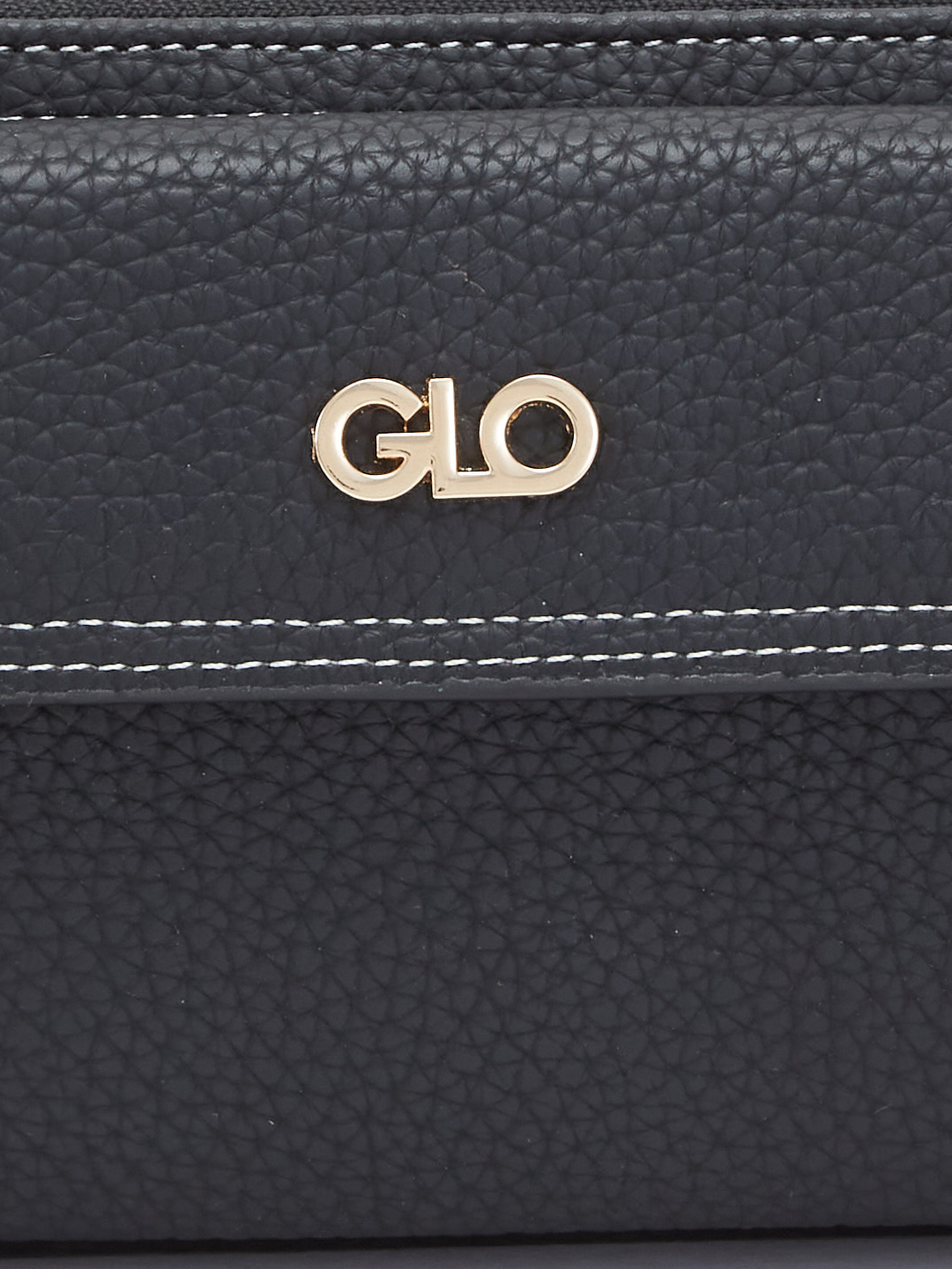 Globus Women Black Textured Zip Around Wallet