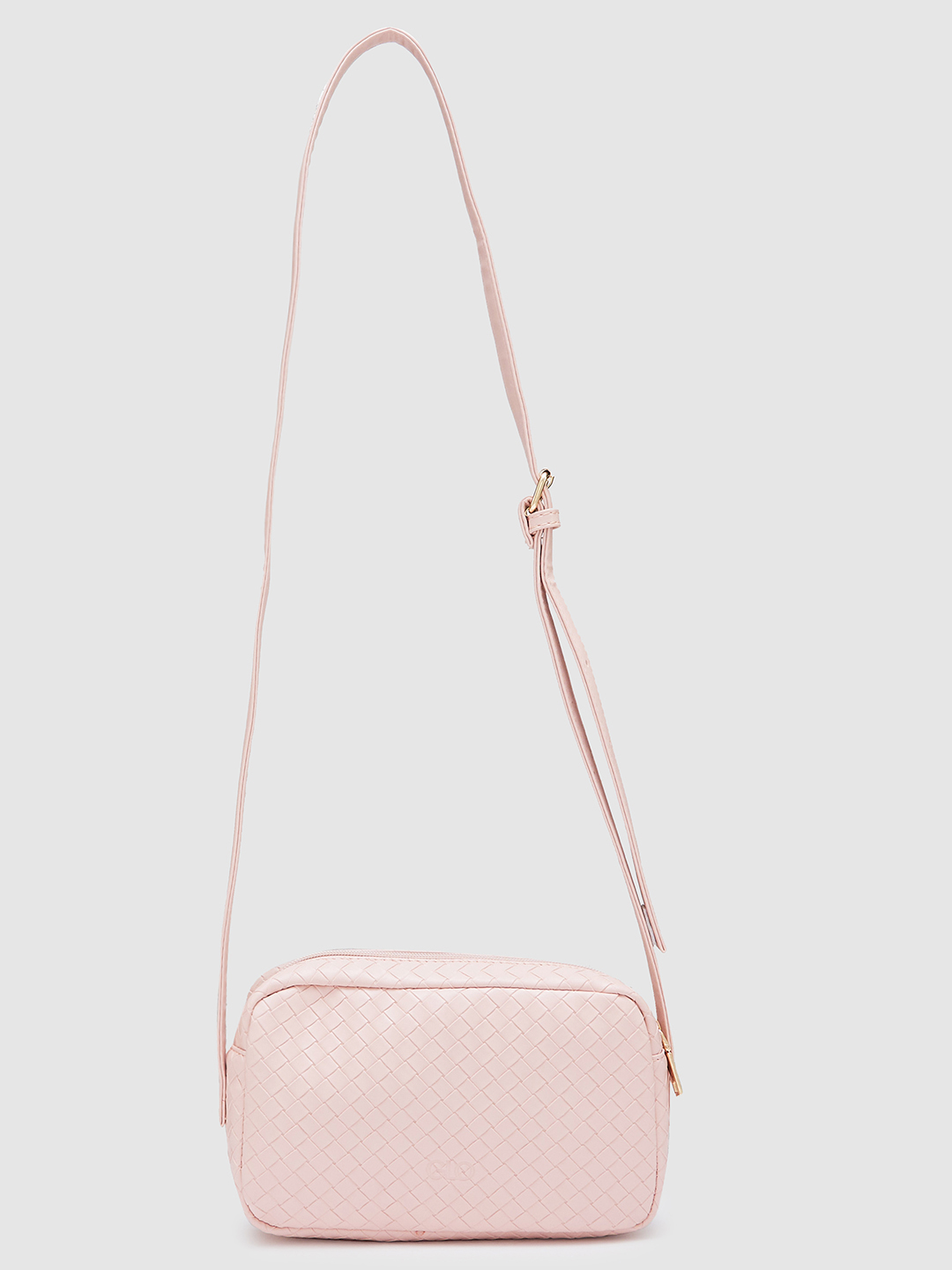 Globus Women Dusty Pink Textured Casual Sling Bag