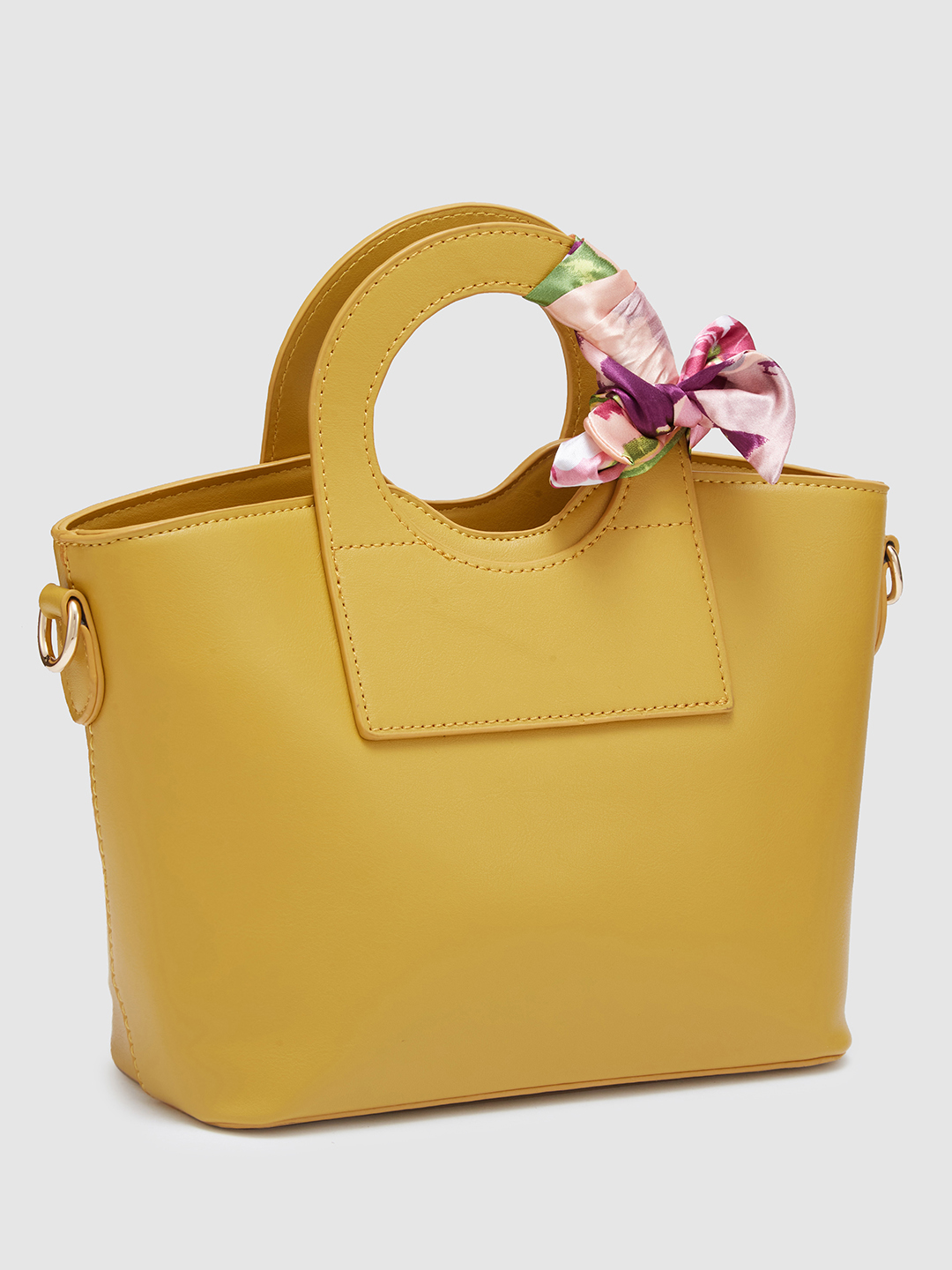 Globus Women Mustard Solid Casual Sling Bag