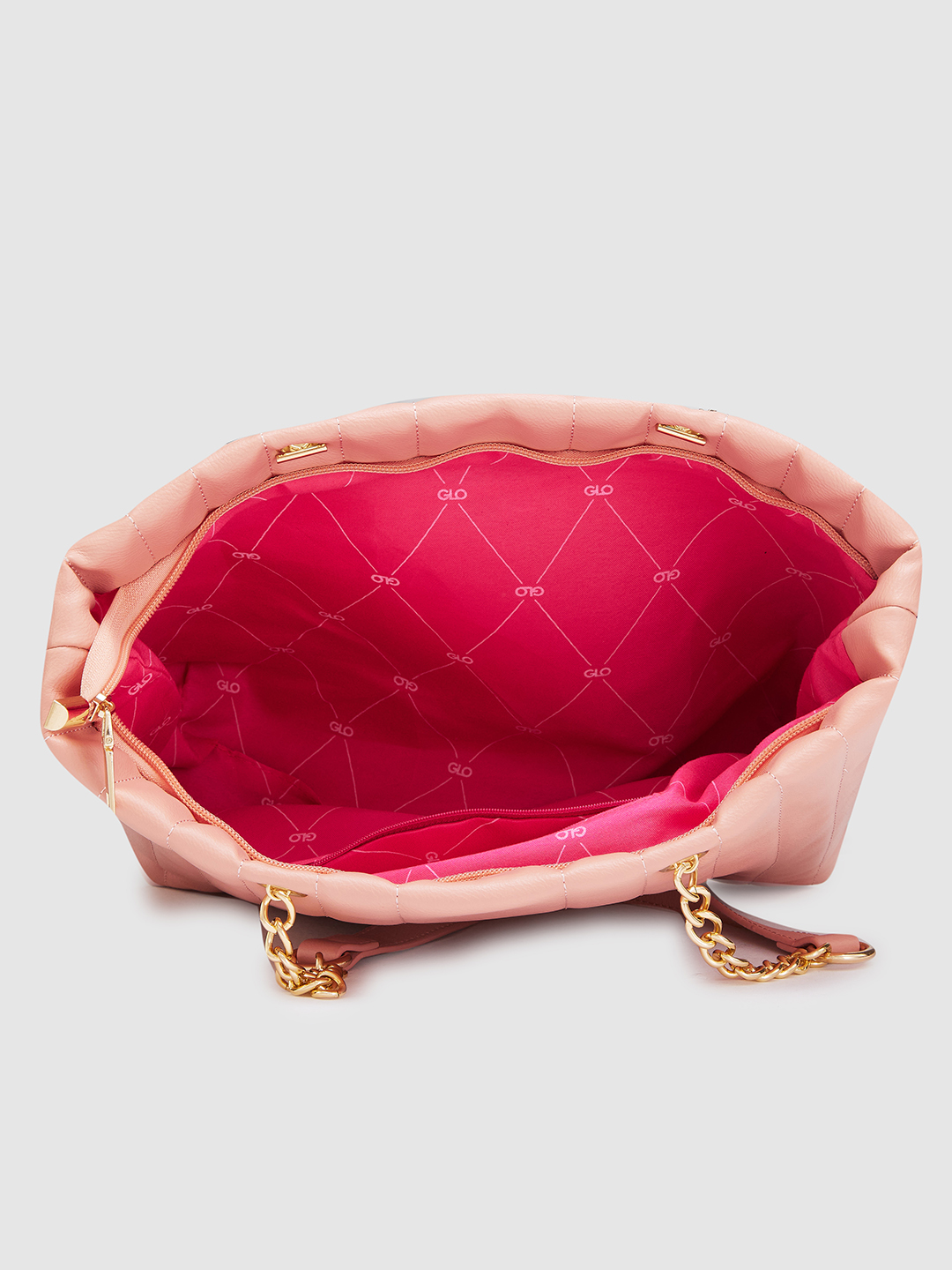 Globus Women Taupe Self Design Casual Tote Bag
