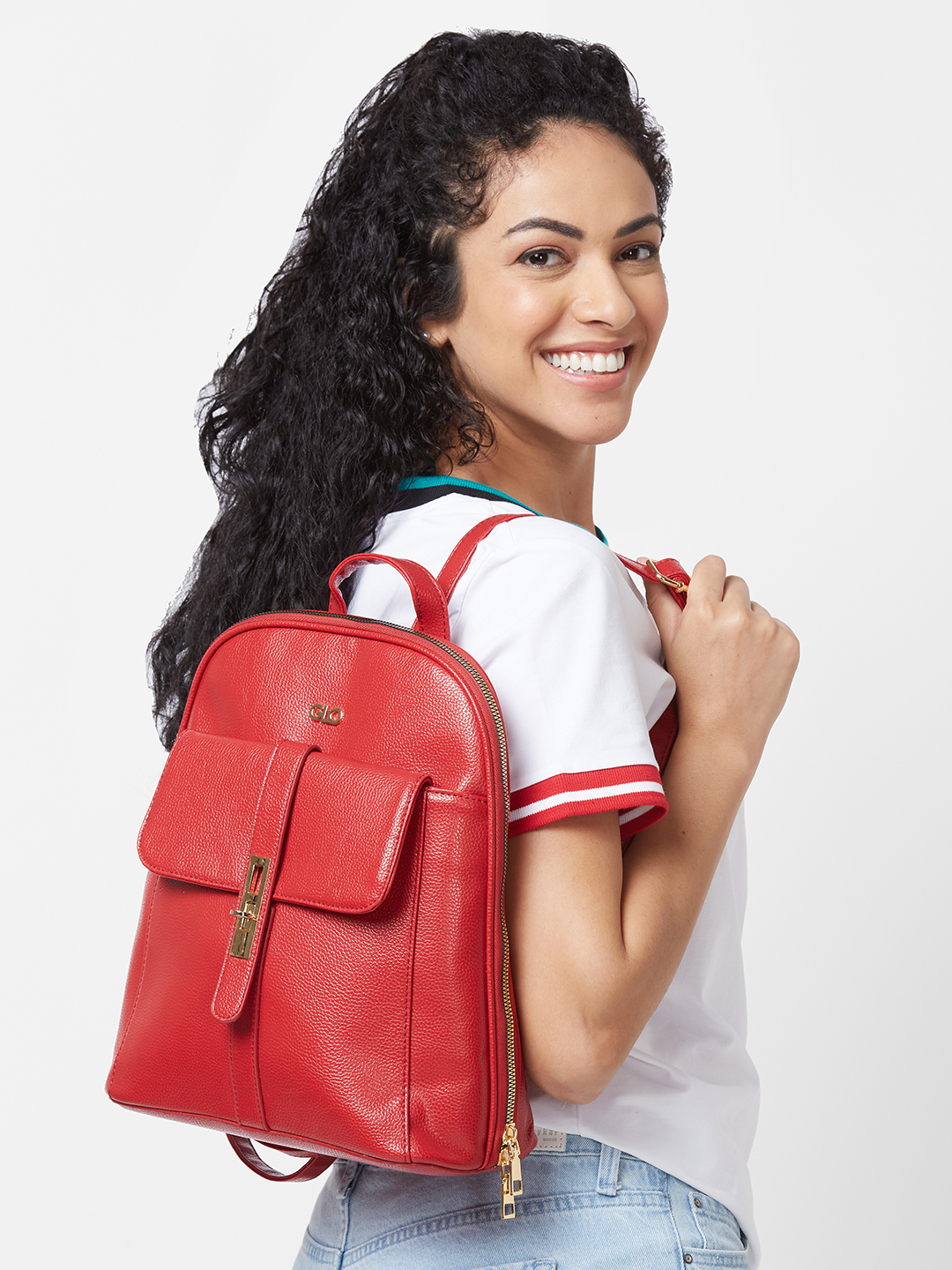 Globus Women Red Solid Smart Casual Backpack