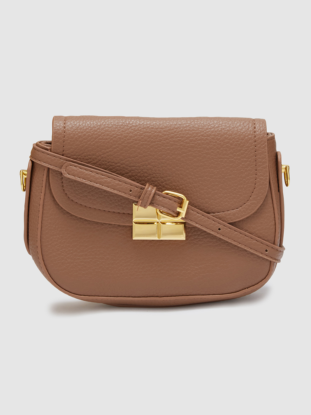 Globus Women Brown Textured Casual Sling Bag