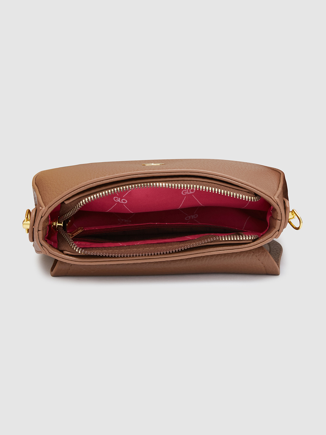 Globus Women Brown Textured Casual Sling Bag