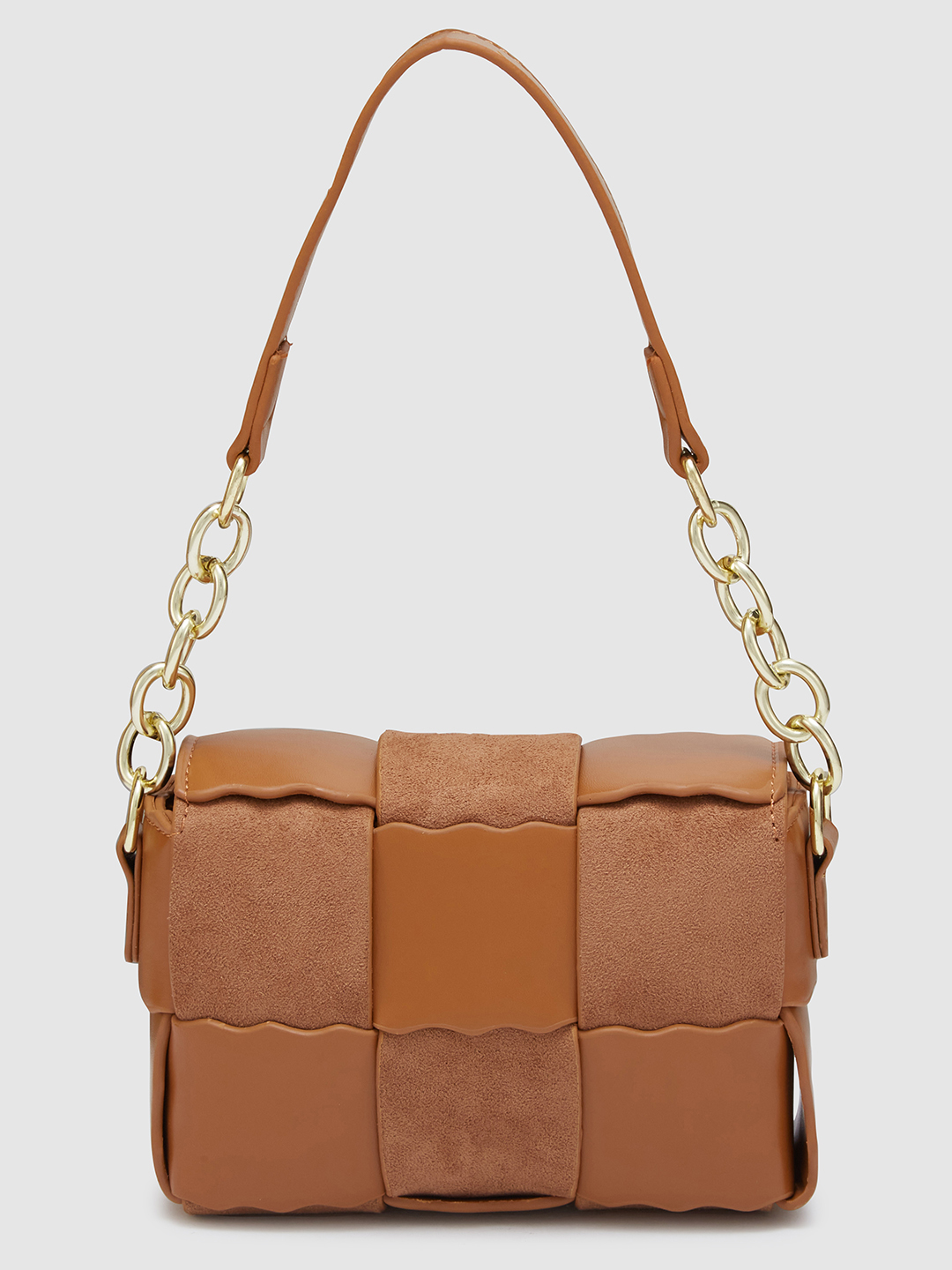 Globus Women Brown Self Design Casual Handheld Bag