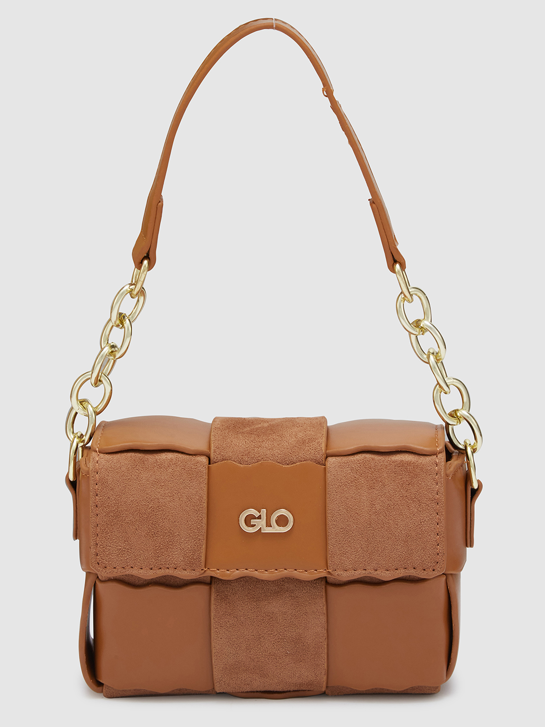 Globus Women Brown Self Design Casual Handheld Bag