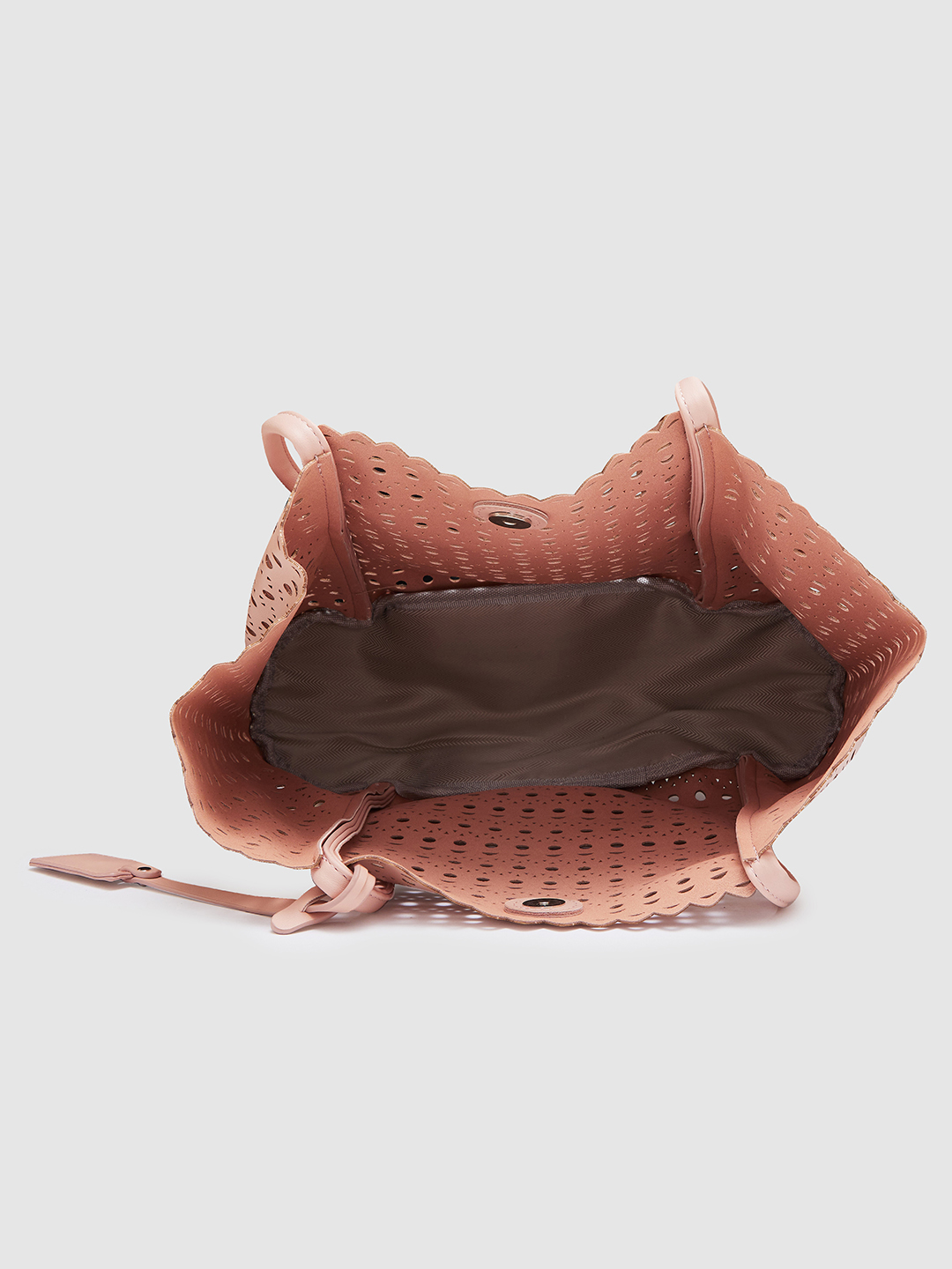 Globus Women Nude Self Design Casual Tote Bag