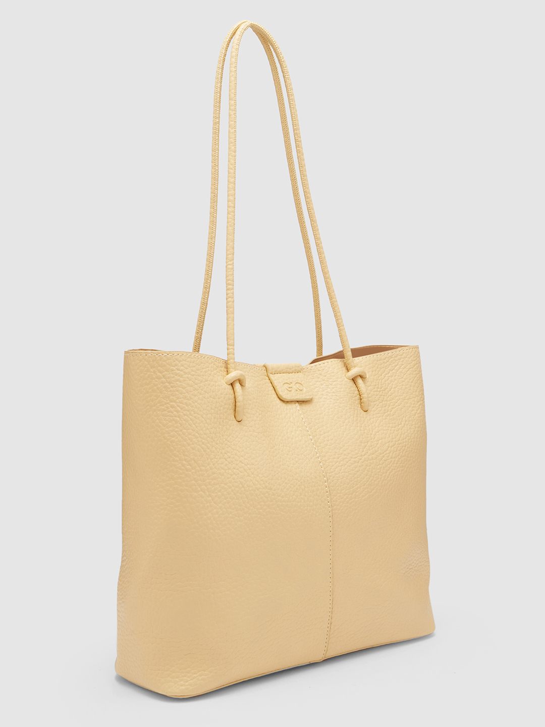Globus Women Mustard Textured Tote Bag