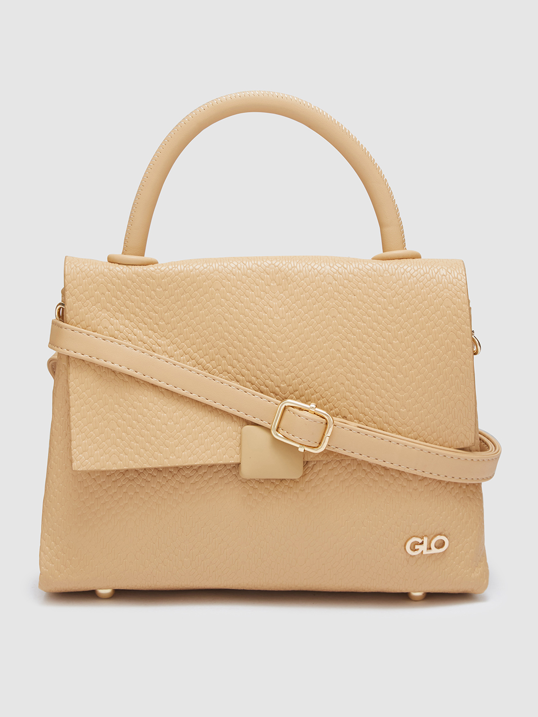 Globus Women Ivory Textured Casual Handheld Bag