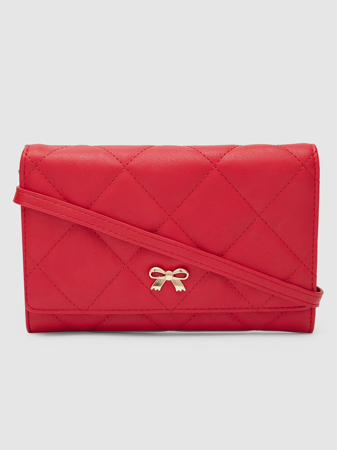 Globus Women Red Textured Pouch Sling Bag