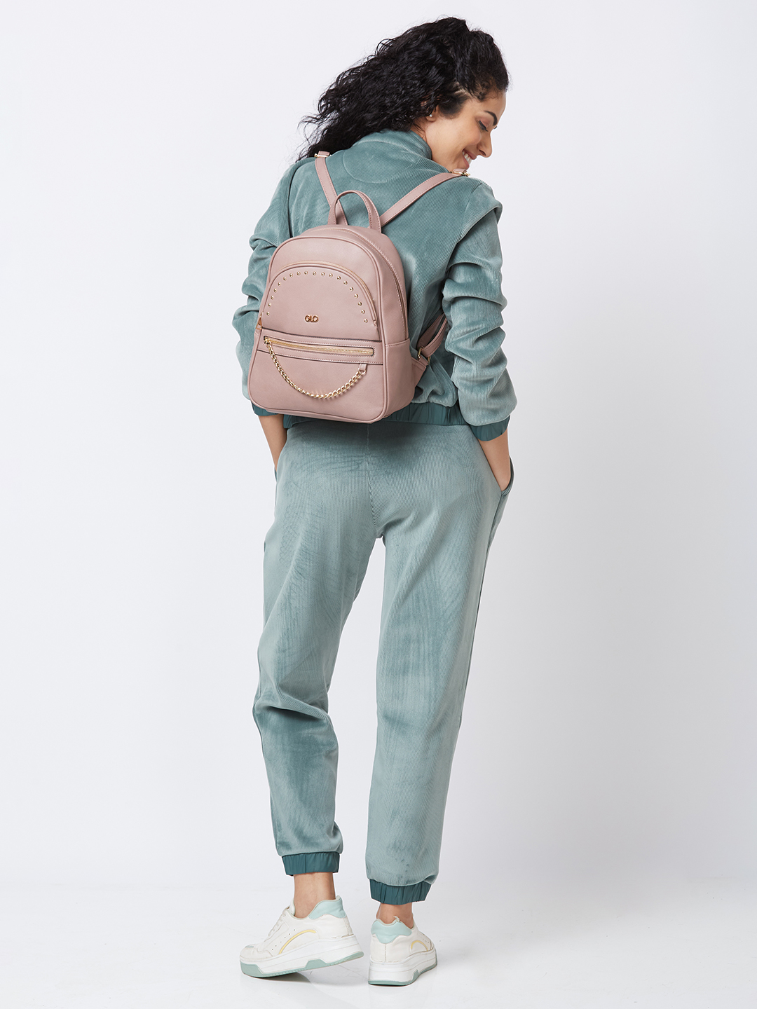 Globus Women Taupe Solid Smart Casual Backpack