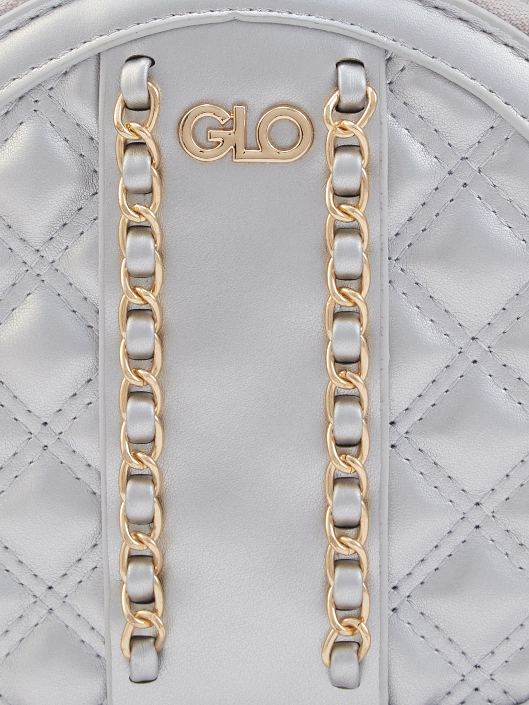 Globus Women Silver Embellished Party Sling Bag
