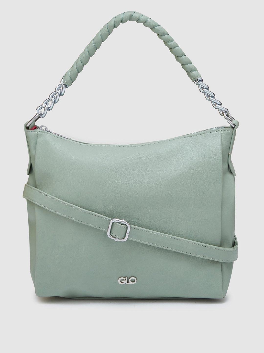 Globus Women Mint Green Solid Casual Hobo Bag