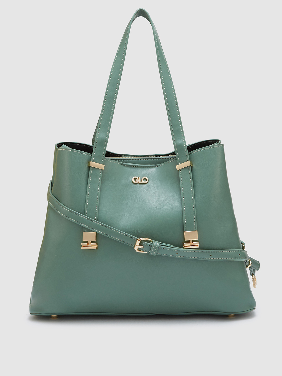 Globus Women Sage Green Solid Casual Handheld Bag
