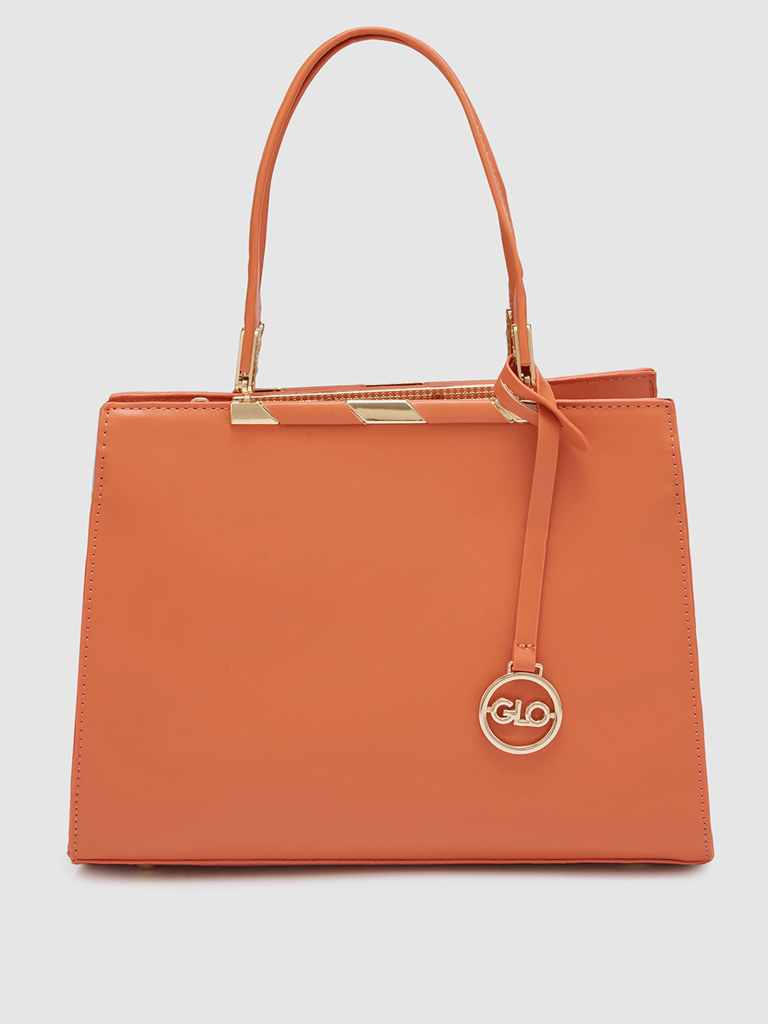 Globus Women Orange Solid Casual Handheld Bag