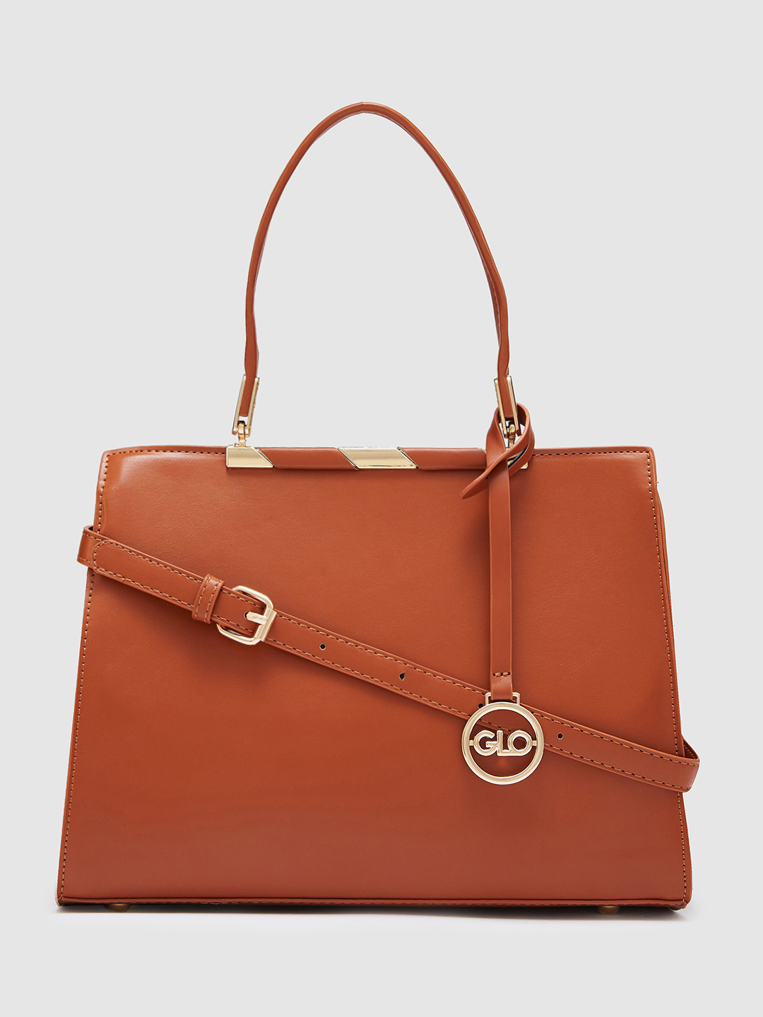 Globus Women Tan Solid Casual Handheld Bag
