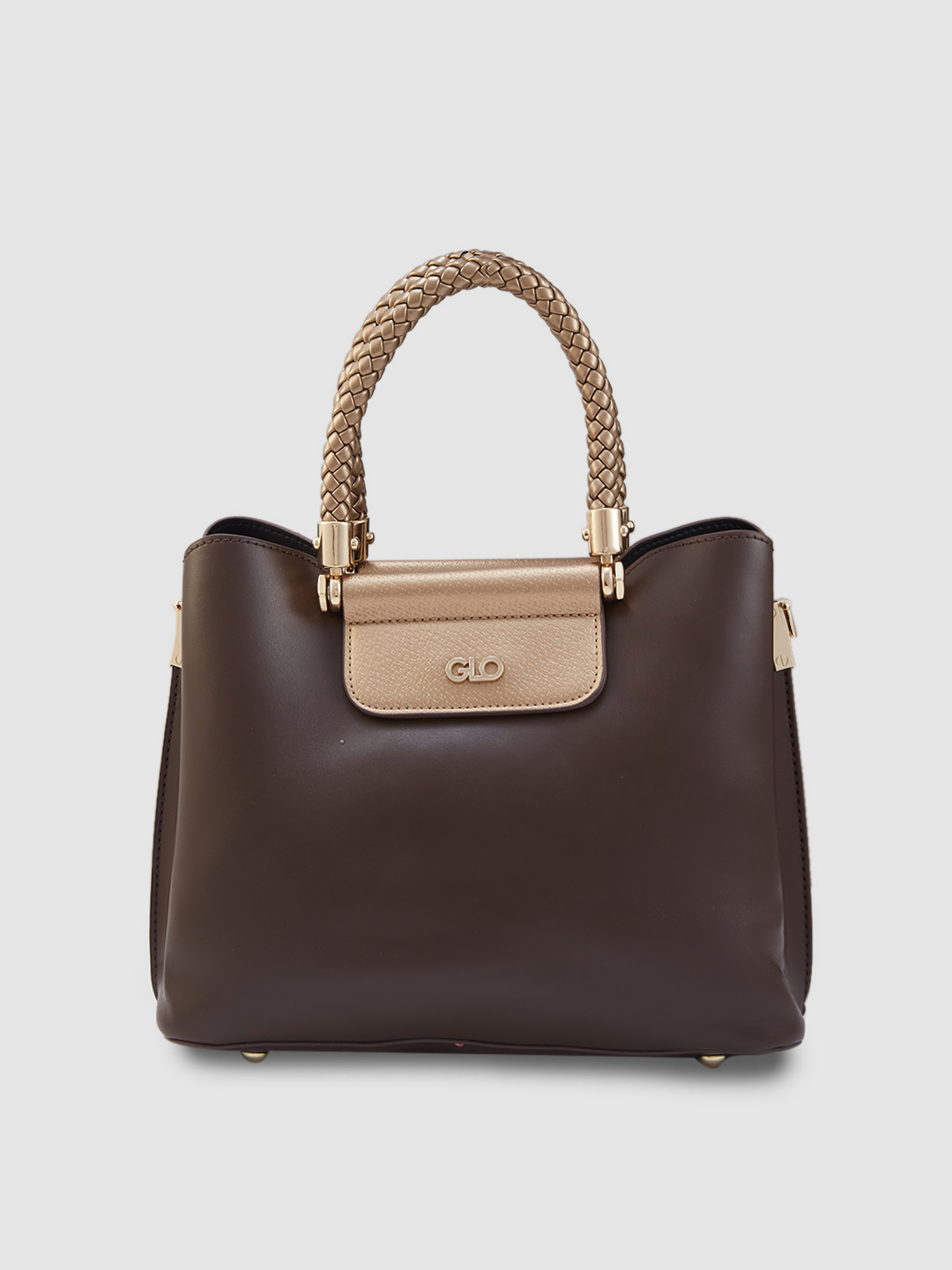 Globus Women Choco Brown Solid Casual Handheld Bag