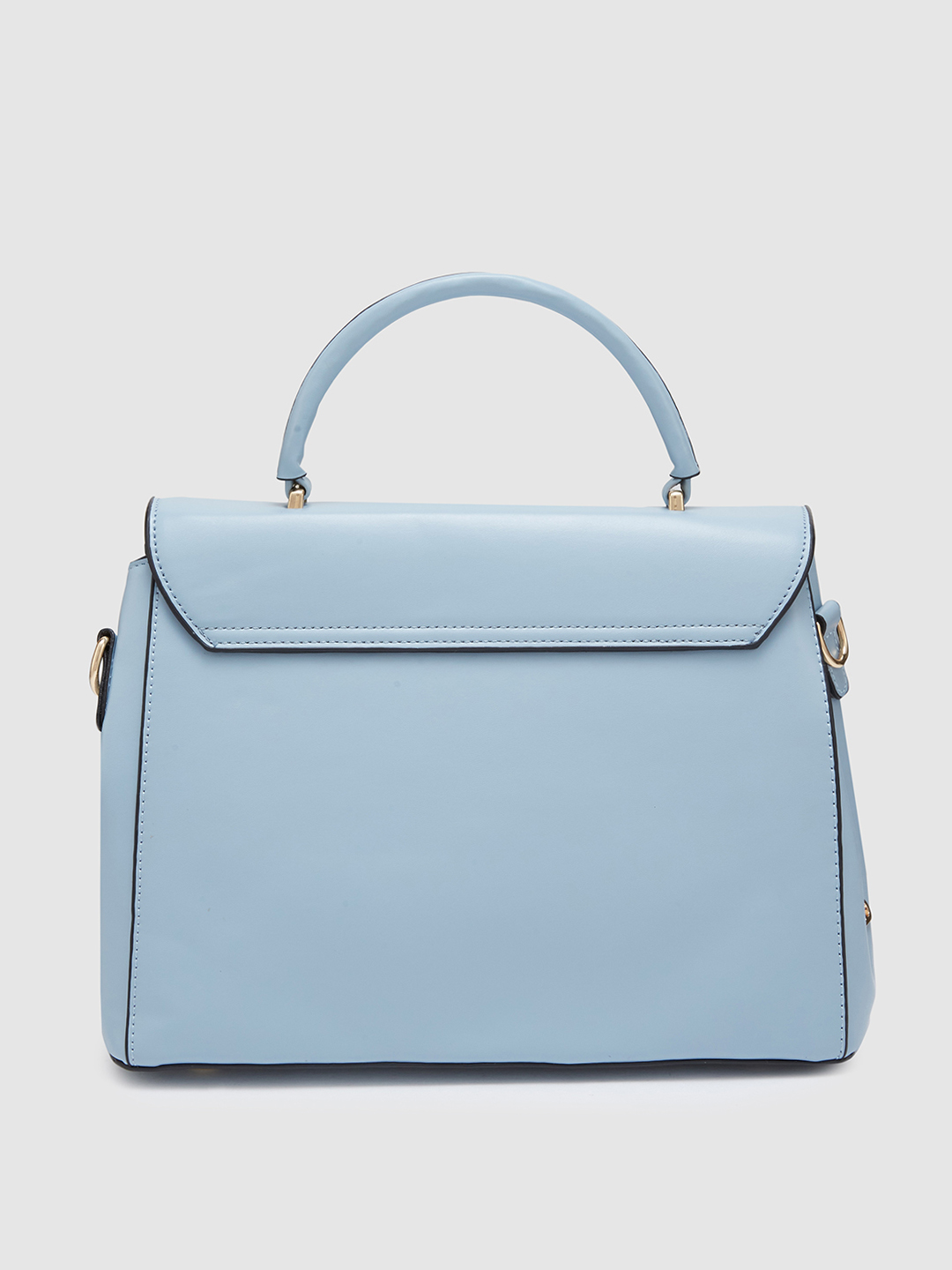 Globus Women Blueish Grey Solid Casual Handheld Bag