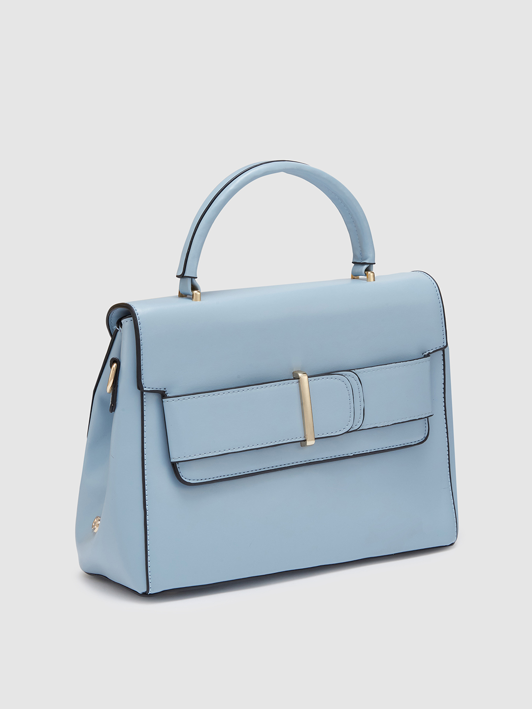 Globus Women Blueish Grey Solid Casual Handheld Bag