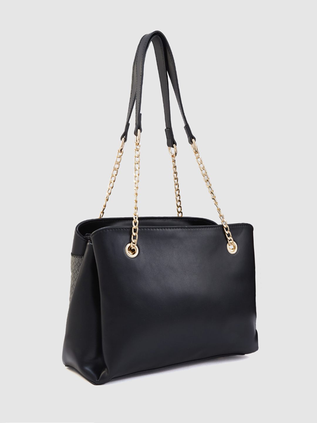 Globus Women Black Colourblocked Casual Handheld Bag