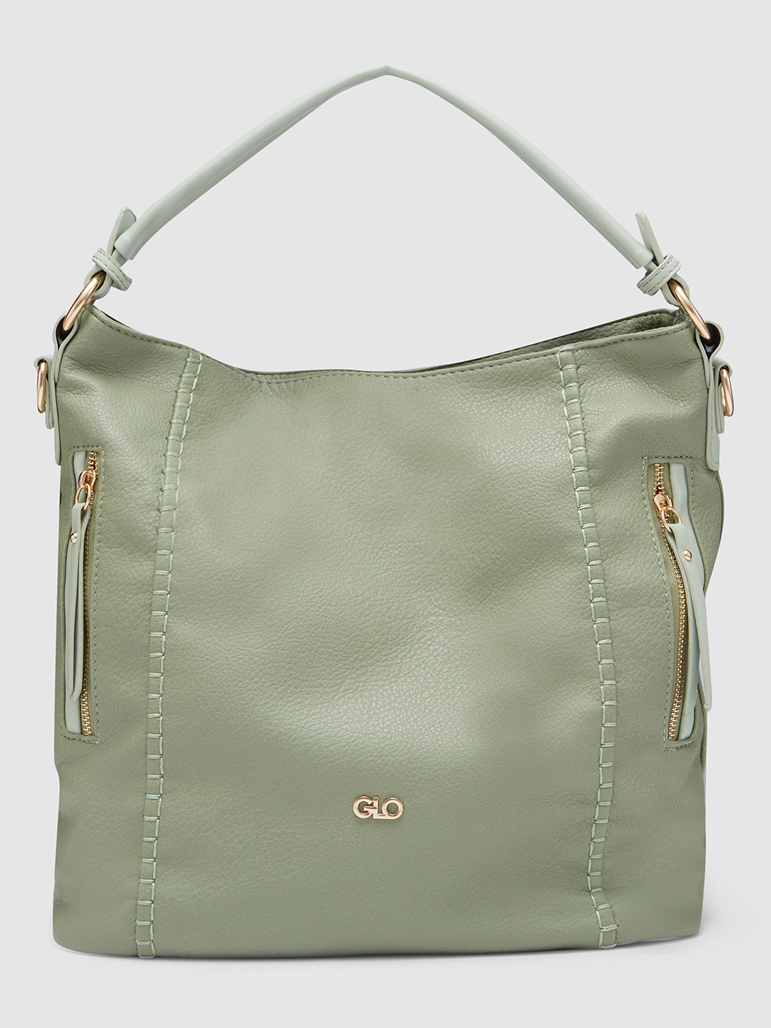 Globus Women Green Textured Hobo Bag