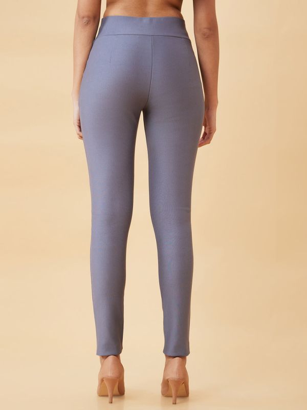 Globus Steel Grey Solid Treggings