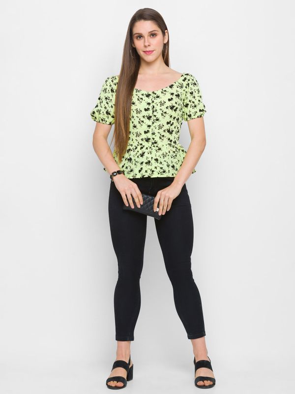 Globus Yellow Printed Top