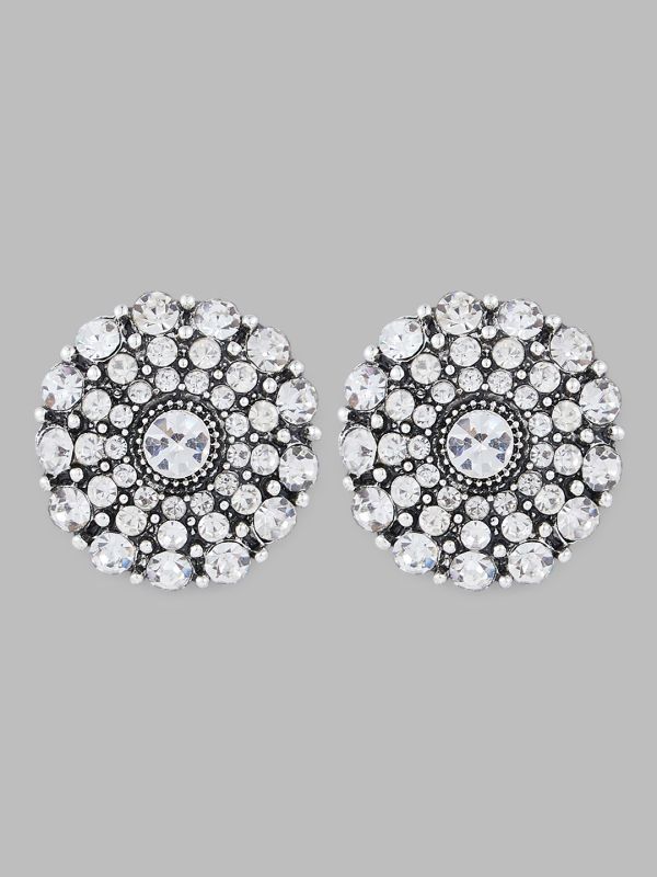 Globus Women Silver-Plated Circular Studs