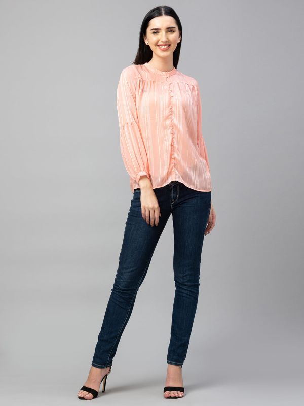 Globus Peach Striped Top