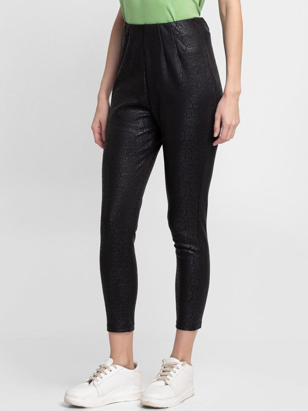 Globus Black Skinny Fit Trousers