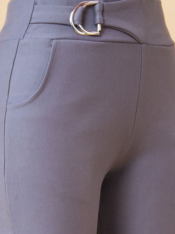 Globus Steel Grey Solid Treggings