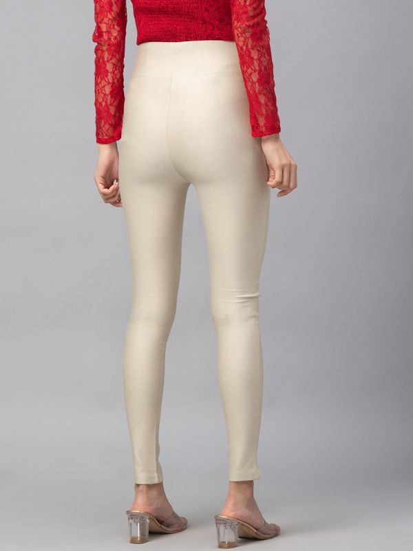 Globus Beige Solid Treggings