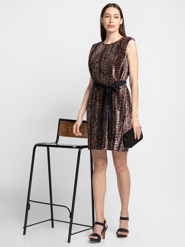 Globus Multi Brown Printed Dress