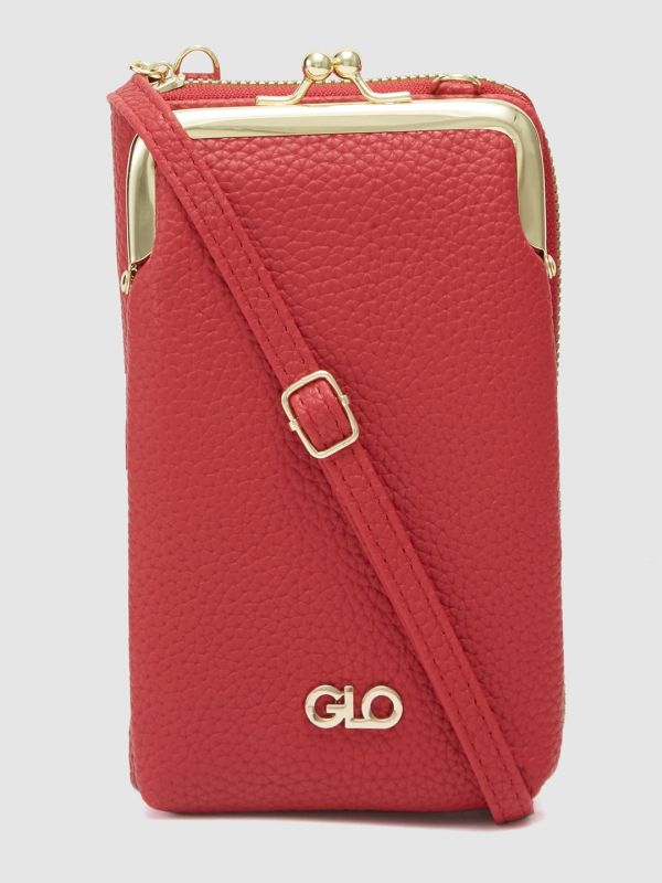 Globus Women Red Textured Casual Sling Bag